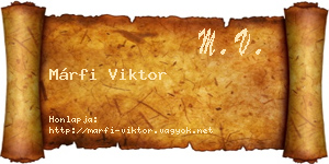 Márfi Viktor névjegykártya