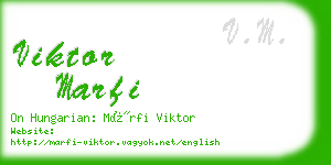 viktor marfi business card